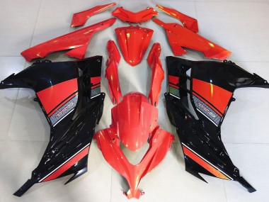 Candy Red and Black 2013-2018 Kawasaki Ninja 300 Motorcycle Fairings