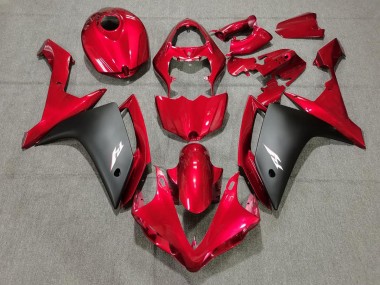 Candy Red & Black 2007-2008 Yamaha R1 Motorcycle Fairings