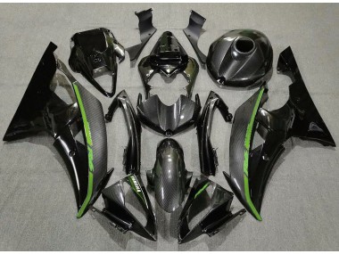 Carbon Fiber & Green 2008-2016 Yamaha R6 Motorcycle Fairings