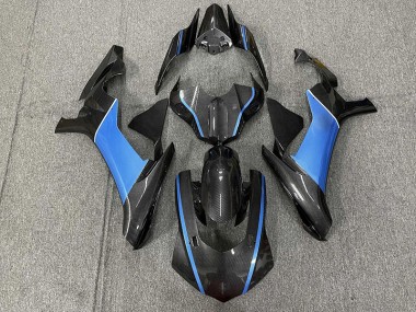 Carbon Fiber & Light Blue 2015-2019 Yamaha R1 Motorcycle Fairings