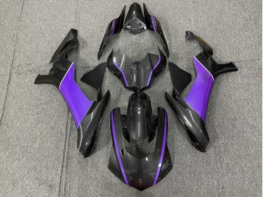 Carbon Fiber & Purple 2015-2019 Yamaha R1 Motorcycle Fairings