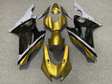 Cement Black and Gold 2017-2019 Yamaha R6 Motorcycle Fairings