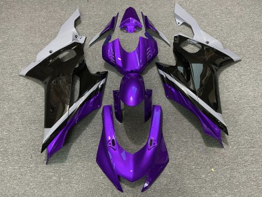 Cement Black and Purple 2017-2019 Yamaha R6 Motorcycle Fairings