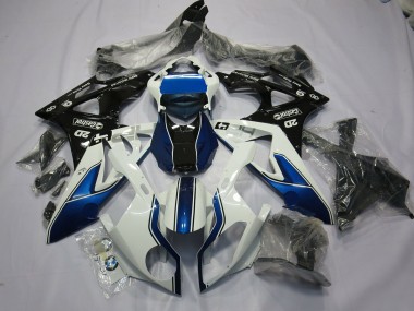 Custom Blue and White 2009-2016 BMW S1000RR Motorcycle Fairings