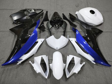 Custom Blue Black and White 2008-2016 Yamaha R6 Motorcycle Fairings