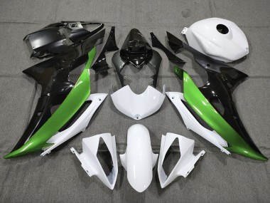 Custom Green Black and White 2008-2016 Yamaha R6 Motorcycle Fairings