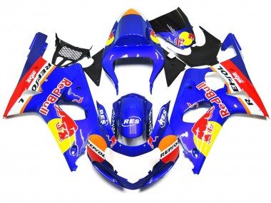 Custom Red Bull Style OEM style Kit 2000-2002 Suzuki GSXR 1000 Motorcycle Fairings