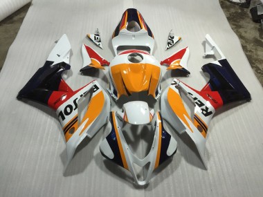 Custom White Repsol 2007-2008 Honda CBR600RR Motorcycle Fairings