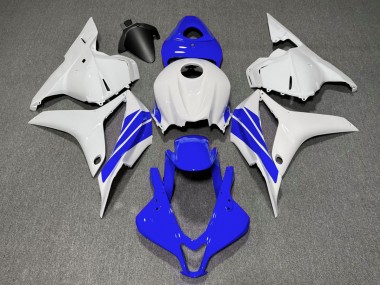 Dark Blue and White Side Stripe 2009-2012 Honda CBR600RR Motorcycle Fairings