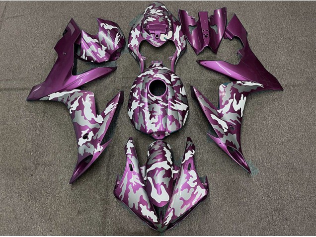 Dark Magenta Camo 2004-2006 Yamaha R1 Motorcycle Fairings