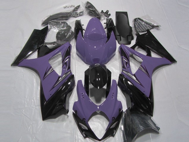 Dark Purple and Black 2007-2008 Suzuki GSXR 1000 Motorcycle Fairings