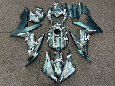 Dark Teal Camo 2004-2006 Yamaha R1 Motorcycle Fairings