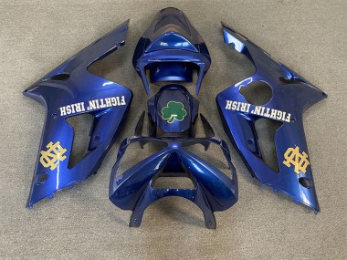 Deep Blue 2003-2004 Kawasaki ZX6R Motorcycle Fairings