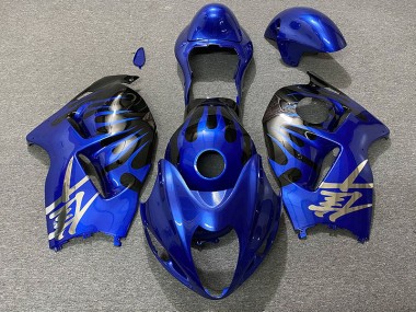 Deep Blue and Black 1997-2007 Suzuki GSXR 1300 Motorcycle Fairings