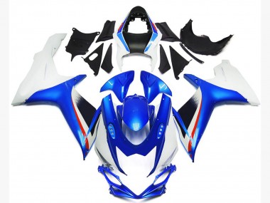 Deep Blue and Gloss White Style 2011-2020 Suzuki GSXR 600-750 Motorcycle Fairings