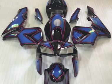 Deep Blue & Pink Outline 2005-2006 Honda CBR600RR Motorcycle Fairings