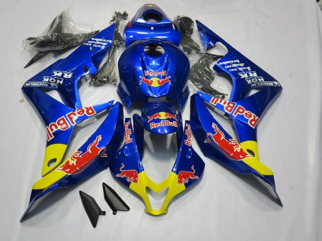 Deep Blue Red Bull 2007-2008 Honda CBR600RR Motorcycle Fairings