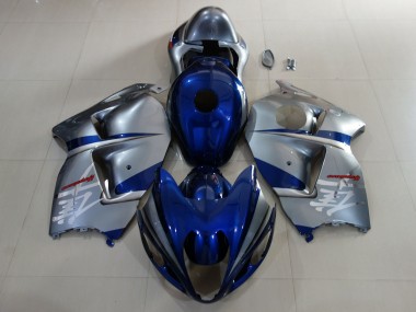 Deep Blue & Silver 1997-2007 Suzuki GSXR 1300 Motorcycle Fairings