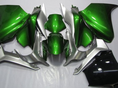 Deep Green and Silver 2010-2013 Honda VFR1200 Motorcycle Fairings