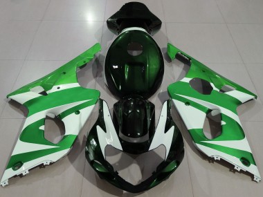 Deep Green & logos 2000-2002 Suzuki GSXR 1000 Motorcycle Fairings