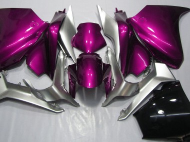 Deep Pink and Silver 2010-2013 Honda VFR1200 Motorcycle Fairings