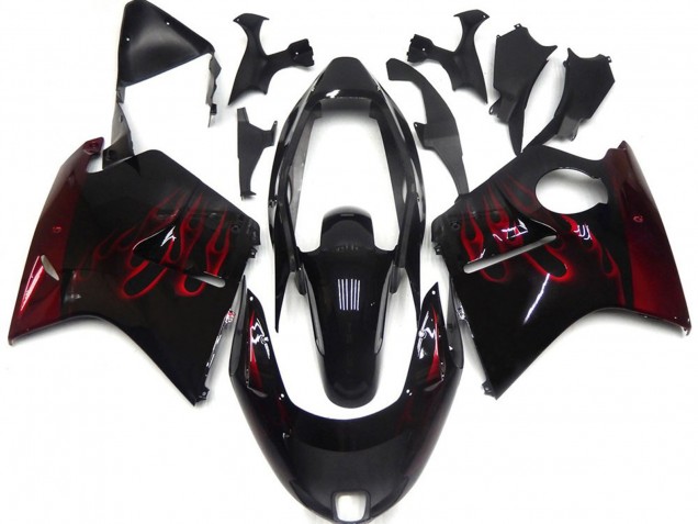 Deep Red Flame 1996-2007 Honda CBR1100XX Motorcycle Fairings