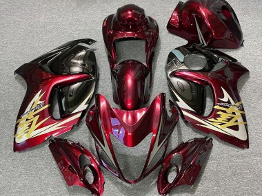 Deep Red & Gold 2008-2019 Suzuki GSXR 1300 Motorcycle Fairings