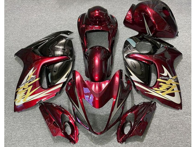 Deep Red & Gold 2008-2019 Suzuki GSXR 1300 Motorcycle Fairings