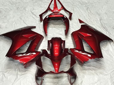 Deep Red Plain 2002-2012 Honda VFR800 Motorcycle Fairings