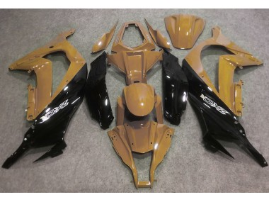 Desert Tan and Black 2016-2019 Kawasaki ZX10R Motorcycle Fairings