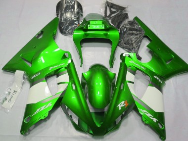 Electric Green & White 2000-2001 Yamaha R1 Motorcycle Fairings