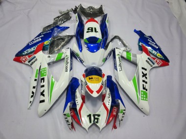 Fixi Blue 2008-2010 Suzuki GSXR 600-750 Motorcycle Fairings