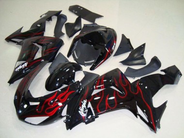 Flame Red 2006-2007 Kawasaki ZX10R Motorcycle Fairings