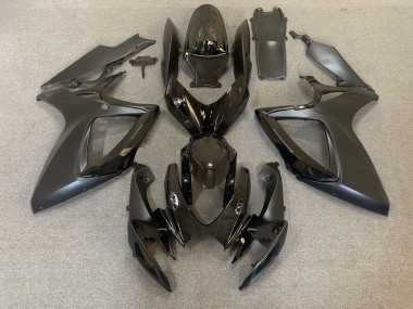 Gloss and Matte Black 2006-2007 Suzuki GSXR 600-750 Motorcycle Fairings