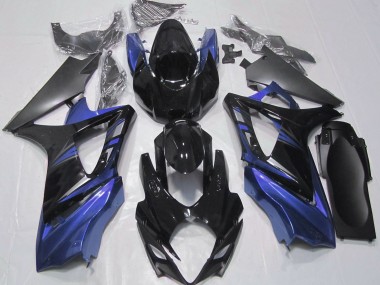 Gloss Black and Blue 2007-2008 Suzuki GSXR 1000 Motorcycle Fairings