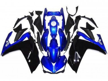 Gloss Black and Blue 2015-2018 Yamaha R3 Motorcycle Fairings