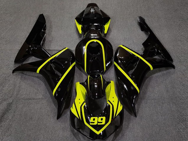 Gloss Black and Bright Yellow 2006-2007 Honda CBR1000RR Motorcycle Fairings