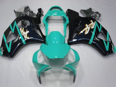 Gloss Black and Cyan 2002-2003 Honda CBR954 Motorcycle Fairings