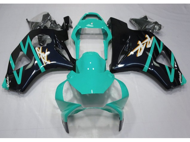 Gloss Black and Cyan 2002-2003 Honda CBR954 Motorcycle Fairings