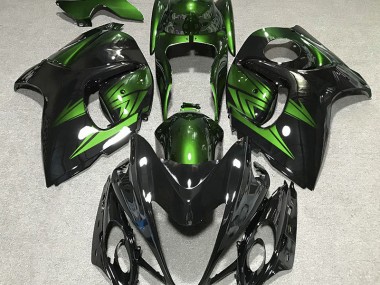 Gloss Black and Deep Green 2008-2019 Suzuki GSXR 1300 Motorcycle Fairings