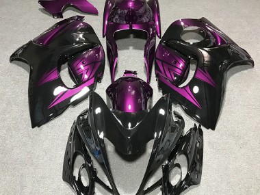 Gloss Black and Deep Purple 2008-2019 Suzuki GSXR 1300 Motorcycle Fairings