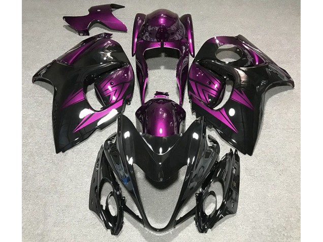 Gloss Black and Deep Purple 2008-2019 Suzuki GSXR 1300 Motorcycle Fairings