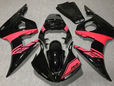 Gloss Black and Red 2003-2005 Yamaha R6 Motorcycle Fairings