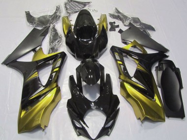 Gloss Black and Yellow 2007-2008 Suzuki GSXR 1000 Motorcycle Fairings