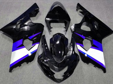 Gloss Black & Blue 2004-2005 Suzuki GSXR 600-750 Motorcycle Fairings