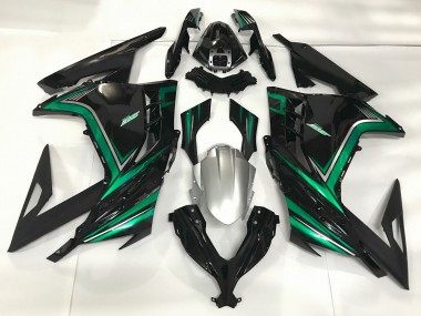 Gloss Black & Emerald Green 2013-2018 Kawasaki Ninja 300 Motorcycle Fairings