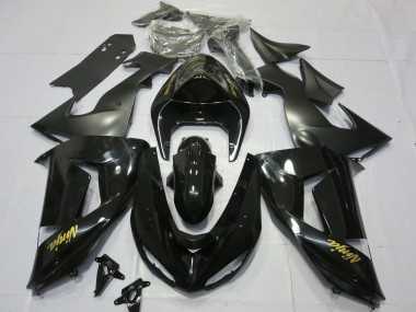 Gloss Black Gold 2006-2007 Kawasaki ZX10R Motorcycle Fairings