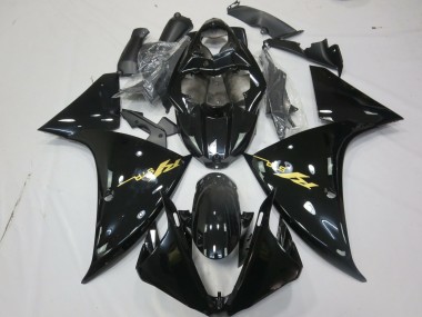 Gloss Black Gold 2009-2012 Yamaha R1 Motorcycle Fairings