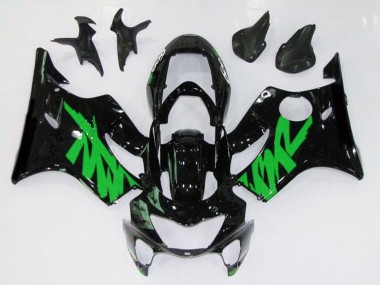 Gloss Black & Green 1999-2000 Honda CBR600 F4 Motorcycle Fairings