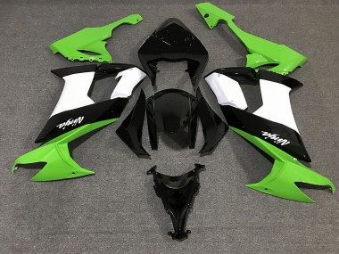 Gloss Black & Green 2008-2010 Kawasaki ZX10R Motorcycle Fairings